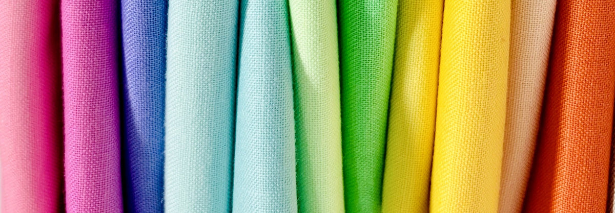 Fabrics 100% cotton solids – Rainbow Stash