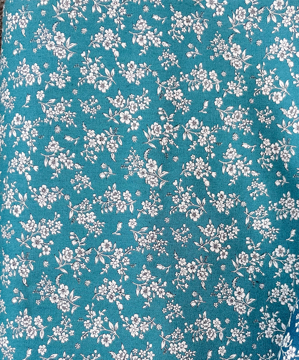 Teal Floral Japanese Fabric House Rainbow Stash teal-floral-japanese-fabric-house-rainbow-stash