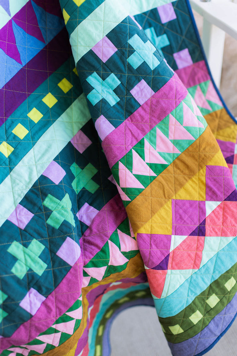 Traverse Quilt Pattern Tara Faughnan Rainbow Stash