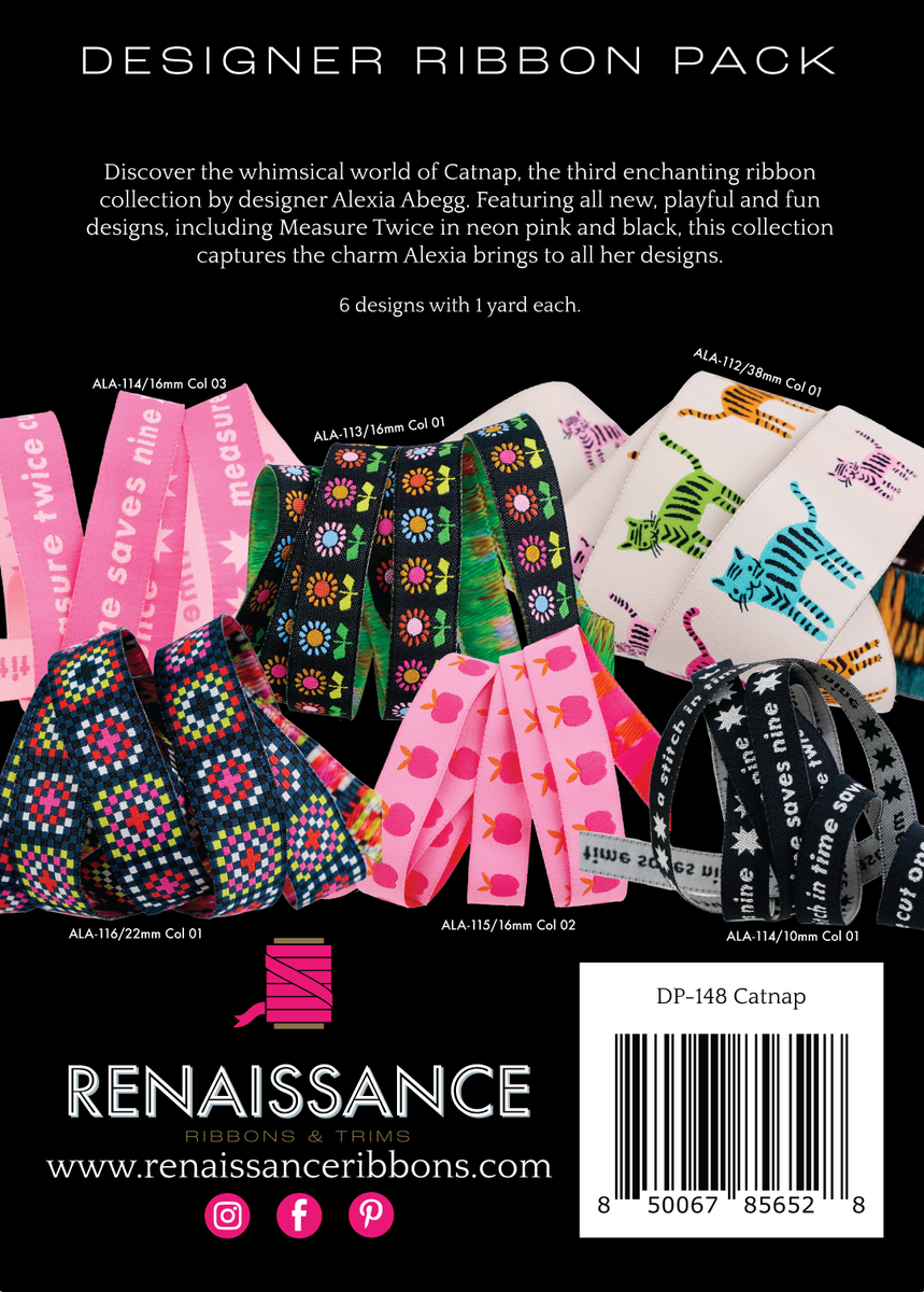 Catnap Alexia Marcelle Abegg Designer Ribbon Pack Renaissance Ribbon