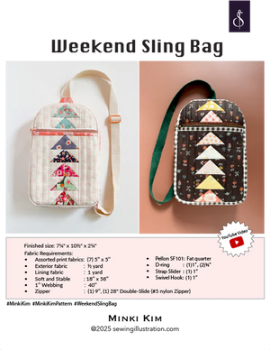 Weekend Sling Bag - Minki Kim Sewing Illustration