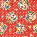 Market Bouquet Red Flower Market (FQ)- Elea Lutz for Poppie Cotton