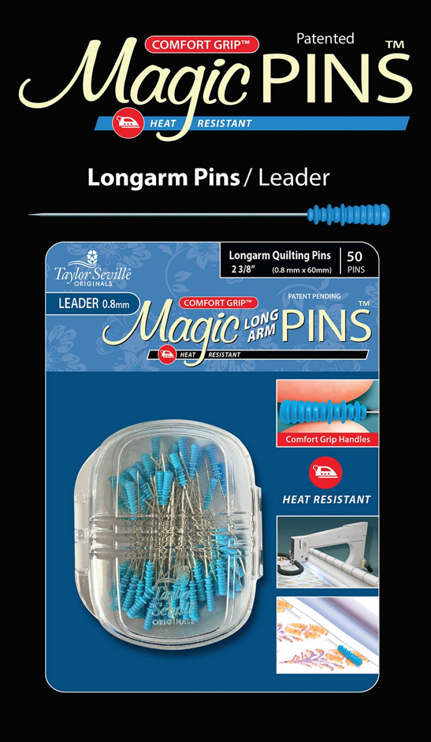 Long Arm Leader Pins (50) -Taylor Seville Magic Pins