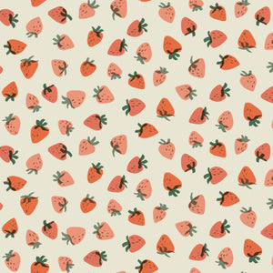 Strawberry Patch Floral Frenzy(FQ) - Samantha Johnson Cloud 9 Fabrics
