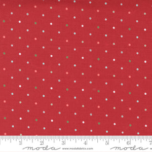 Magic Dot Cranberry (FQ) - Christmas Morning Lella Boutique