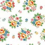Market Bouquet White Flower Market (FQ)- Elea Lutz for Poppie Cotton