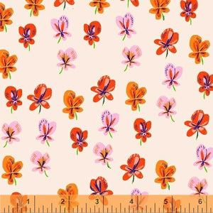 Sleeping Porch Cotton Lawn Pale Pink  Clover Fat Quarter - Heather Ross for Windham Fabrics