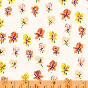 Sleeping Porch Cotton Lawn Ivory Clover Fat Quarter - Heather Ross for Windham Fabrics