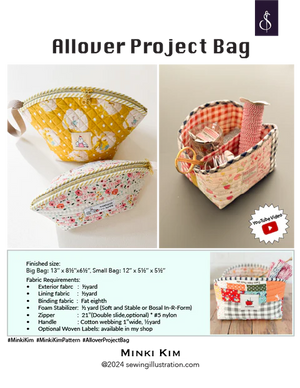 Minki Kim Allover Project Bag - Sewing Illustration