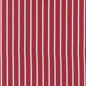 Jolly Stripes Cranberry Christmas Eve - Lella Boutique Moda Fabrics