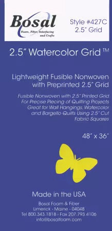 Quilter's Grid 2 1/2 Inch Fusible Interfacing - Bosal Foam and Fibre