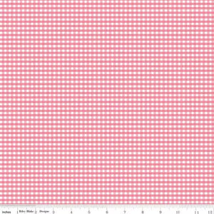 Gingham Sugar Pink 1/8” (FQ) - Riley Blake Designs