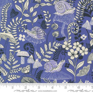 Mushrooms and Moths Periwinkle - Maeve  Crystal Manning for Moda Fabrics