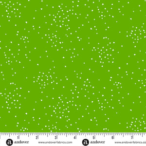 Hearts and Stars Green - Andover Fabrics