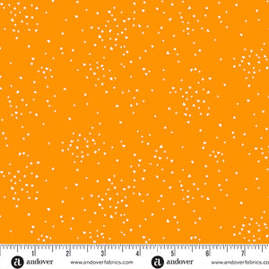 Hearts and Stars Orange FQ - Andover Fabrics