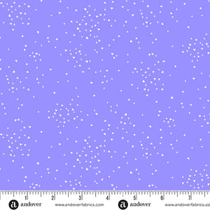 Hearts and Stars Light Purple -Andover Fabrics