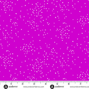 Hearts and Stars Purple - Andover Fabrics