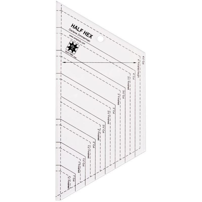 One Half Ruler Half Hex Ruler - EZ Quilting – Rainbow Stash