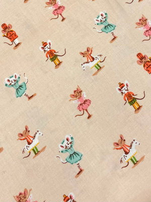 Peach Nutcracker Mice (FQ) - Sugarplum Heather Ross