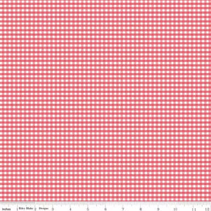 Gingham Tearose 1/8” - Riley Blake Designs