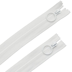 Zipper White Hoop Pull 20inch - Zakka Workshop