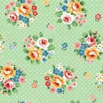 Market Bouquet Green Flower Market (FQ)- Elea Lutz for Poppie Cotton