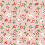 Hand Picked Pink Flower Market (FQ)- Elea Lutz for Poppie Cotton