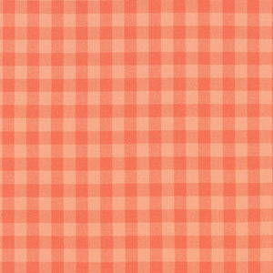 Nectarine Gingham Kitchen Window Woven - Elizabeth Hartman for Robert Kaufman Fabrics