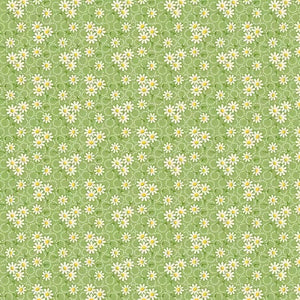 Green Daisy Aunt Grace Goes Scrappy - Judie Rothermel for Marcus Fabrics