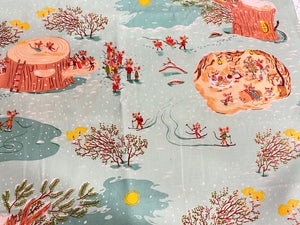 Aqua Christmas Mice (FQ)- Sugarplum Heather Ross