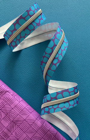 Zippers By The Yard Blue Pebble - Sassafras Lane Designs