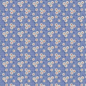 Blue Daisy Aunt Grace Goes Scrappy - Judie Rothermel for Marcus Fabrics