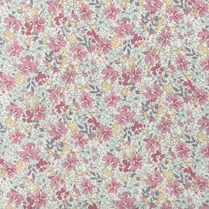 Aqua and Pink Floral Fiore Collection - Maya Ootani  for Handworks Fabrics