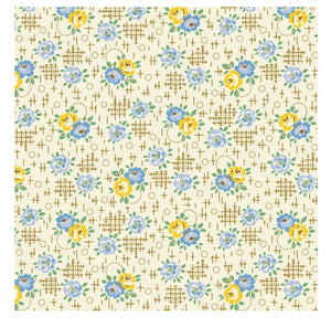 Aunt Grace Calicos Blue Roses - Judie Rothermel for Marcus Fabrics