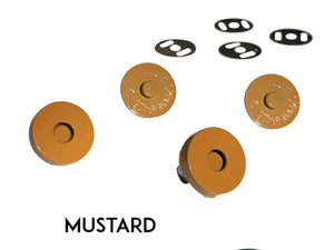 Coloured Magnetic Snaps Mustard - Sassafras Lane Designs