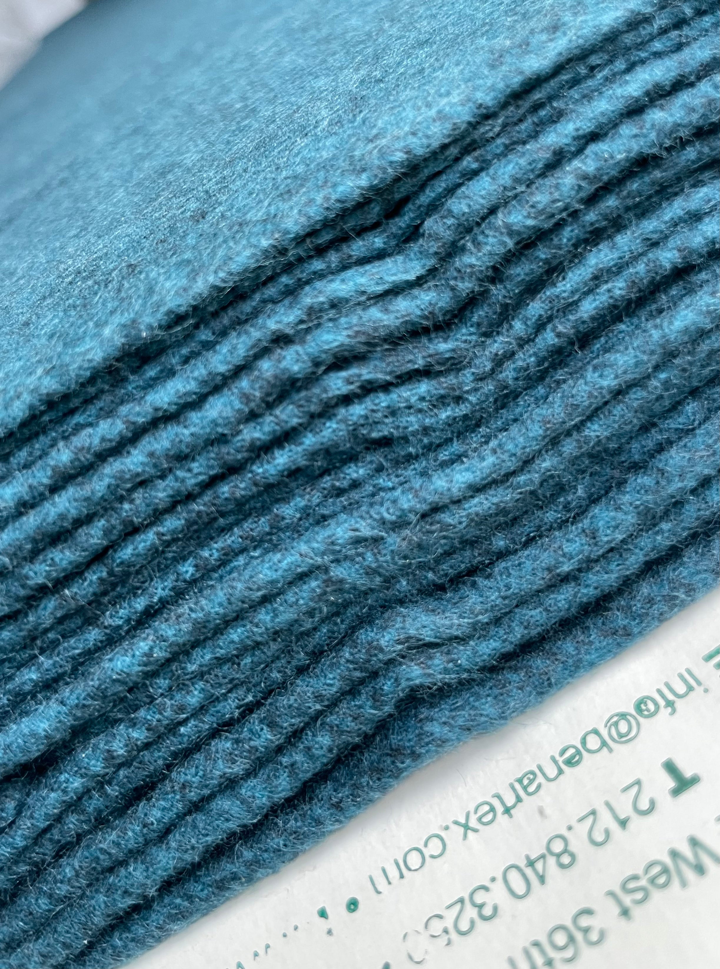 Dark Teal Wool Tweed Flannel - Benartex Flannel