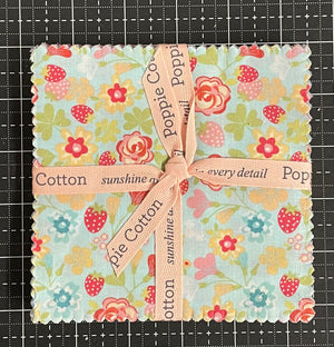 Rosy Cheeks Charm Pack - Lori Woods Poppie Cotton