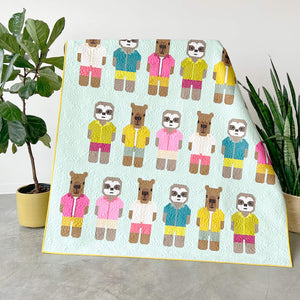 Capybaras & Sloths Quilt Pattern - Elizabeth Hartman
