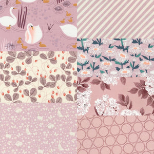 Mauve Love Letter Fat Quarter Bundle - Lizzy House for Moda Fabrics