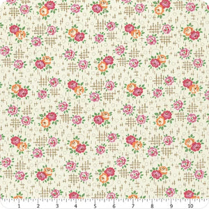 Aunt Grace Calicos Pink Roses - Judie Rothermel for Marcus Fabrics