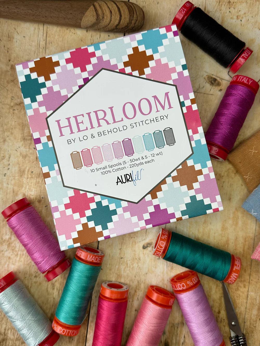 Aurifil Boxed Set Heirloom Collection - Lo and Behold Stitchery 10 x Small Spools