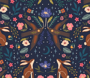 Starling Moonlit Forest Dusk - Maureen Cracknell for Art Gallery Fabrics