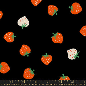Strawberry Toss Black (FQ) - Strawberry Kimberly Kight Ruby Star Society