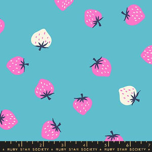 Strawberry Toss Turquoise (FQ) - Kimberly Kight Ruby Star Society