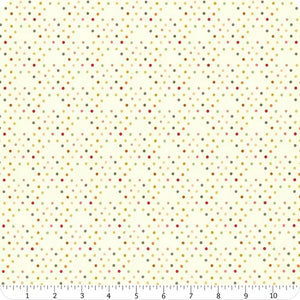 Bloomberry Cream Dots Fat Quarter - Minki Kim Riley Blake Design