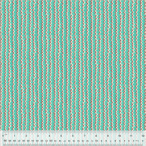 Chevron Stripe Turquoise A Very Terri Christmas - Terri Degenkolb for Windham Fabrics