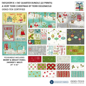 A Very Terri Christmas Fat Quarter Bundle (22) - Terri Degenkolb for Windham Fabrics