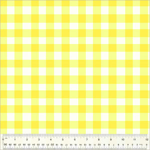 Essential Gingham Lemon Heather Ross by Hand Fat Quarter - Windham Fabrics