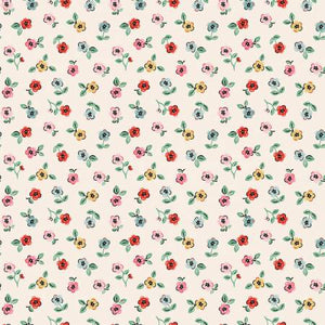 Cream Cheery Florals Home Sweet Home - Poppie Cotton