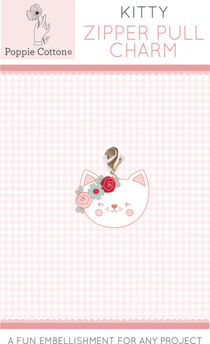 Kitty Zipper Pull Charm - Poppie Cotton